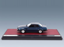 De Tomaso Longchamp GTS/E 1988 Blue Metallic Matrix Scale Models 1:43 scale model - side view on display base