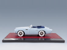 Pegaso Z-102 2-Series Saoutchik Cabriolet Open 1954 Very Light Blue Matrix Scale Models 1:43 scale model - side view on display base