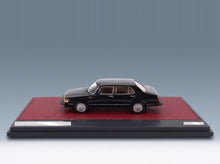 Saab 900 CD Turbo 1986 Black Matrix Scale Models 1:43 scale model - side view on display base