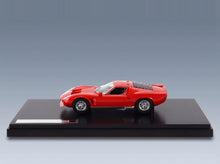 Lamborghini Miura P400S Millechiodi 1969 Red Matrix Scale Models 1:43 scale model - side view on display base