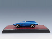 Pontiac Vivant 77 Adams Spider 1965 Blue Metallic Matrix Scale Models 1:43 scale model - side view on display base
