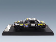 Mercedes-Benz E-Class 280E No. 49 T. Fowkes P. O'Gorman 2nd Rally London-Sidney Marathon 1977 Black Matrix Scale Models 1:43 scale model - side view on display base
