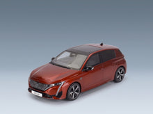Peugeot 308 GT 2022 Red Otto-Mobile 1:18 scale model - front three-quarter view