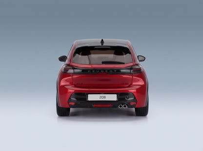 Peugeot 208 GT 2024 Elixir Red Otto-Mobile 1:18 scale model - rear view