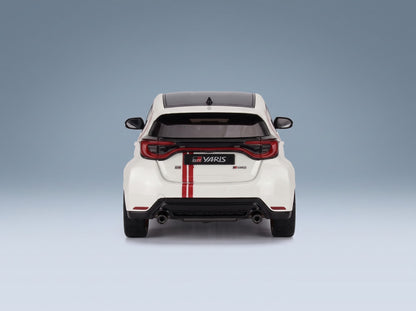 Toyota Yaris GR TGR Italy Limited Edition 2024 White Red Otto-Mobile 1:18 scale model - rear view