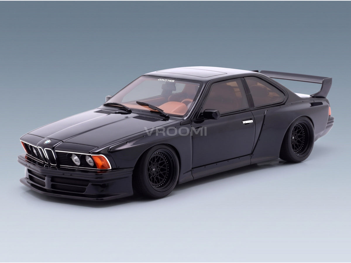BMW M635 CSi E24 Widebody by Coutner 2021 Metallic Blue Otto-Mobile 1:18 scale model - front three-quarter view