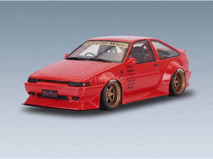 Toyota Sprinter Trueno AE86 1986 Red Otto-Mobile 1:18 scale model - front view