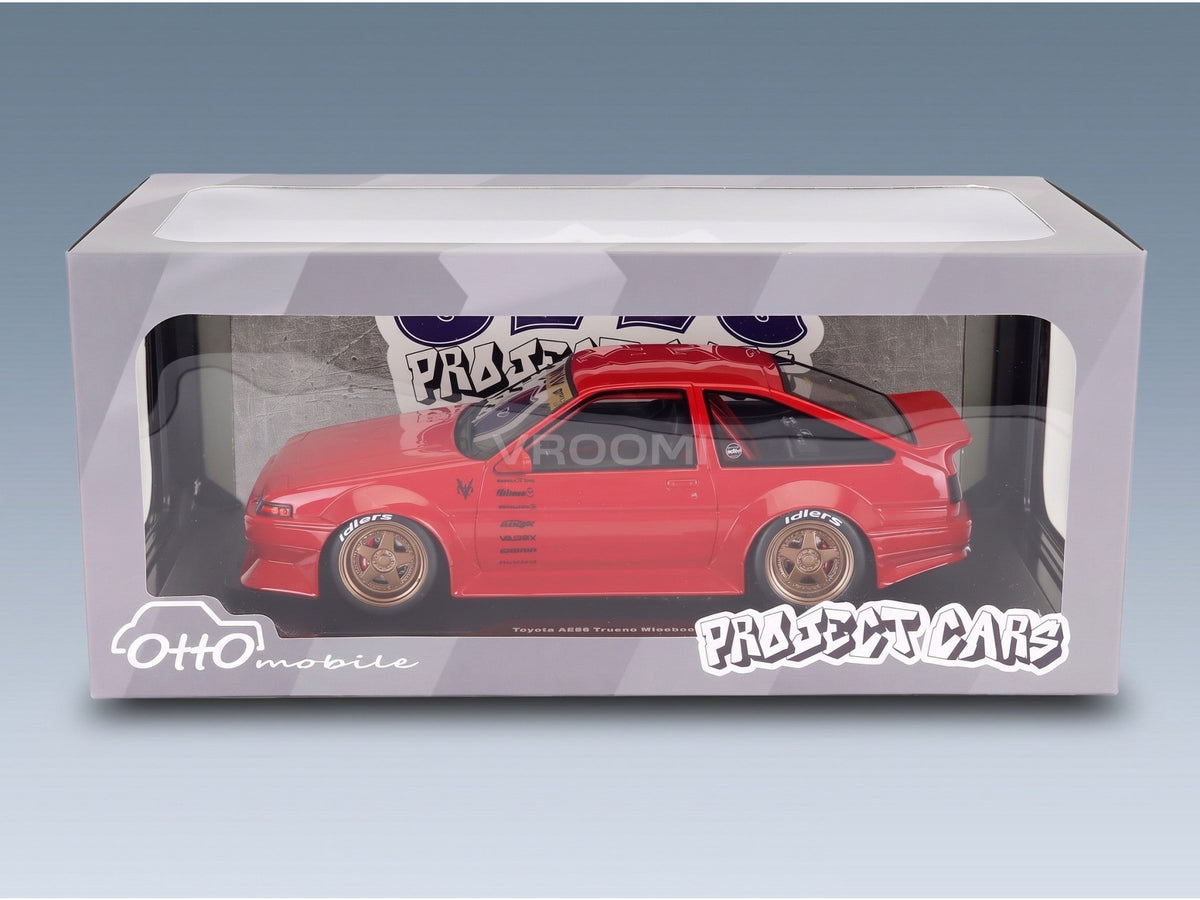 Toyota Sprinter Trueno AE86 1986 Red Otto-Mobile 1:18 scale model - original packaging