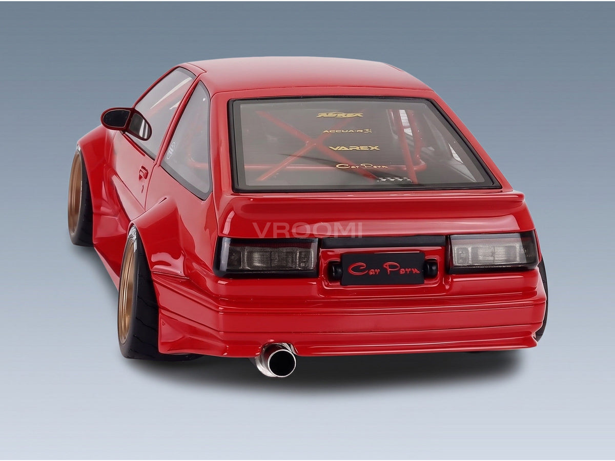 Toyota Sprinter Trueno AE86 1986 Red Otto-Mobile 1:18 scale model - rear view