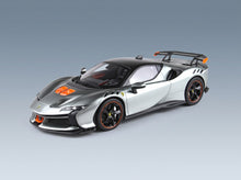 Ferrari SF90 XX Stradale 2024 Grigio Competizione with Showcase BBR Models 1:18 - front three-quarter view