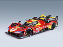 Ferrari 499P AF Corse No. 50 Fuoco Molina Nielsen Winner 24h Le Mans 2024 with Showcase BBR Models 1:18 scale model - front three-quarter view
