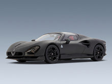 ALFA ROMEO - 33 STRADALE 2025 - CON VETRINA - WITH SHOWCASE - MATT CARBON scale model - front three-quarter view