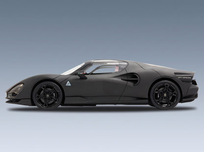 ALFA ROMEO - 33 STRADALE 2025 - CON VETRINA - WITH SHOWCASE - MATT CARBON scale model - side view