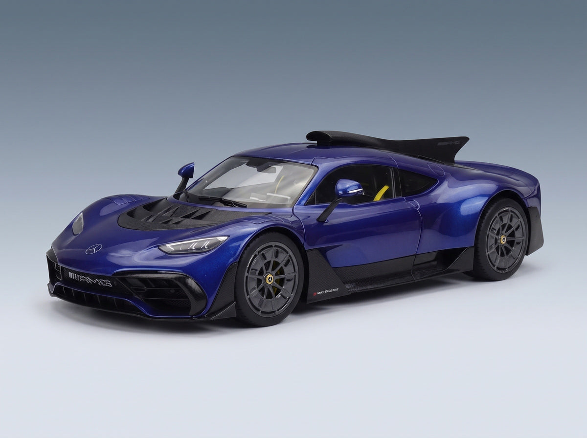 Mercedes-AMG One (C298) 2023 Brillant Blue Black NZG 1:18 scale model - front three-quarter view