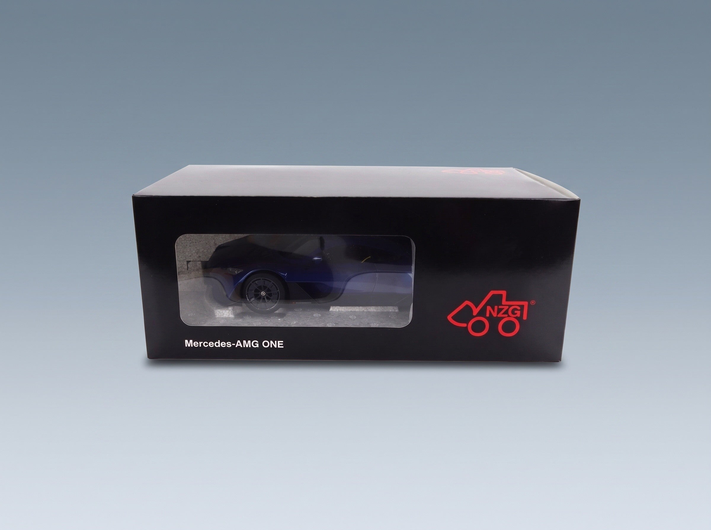 Mercedes-AMG One (C298) 2023 Brillant Blue Black NZG 1:18 scale model - original packaging
