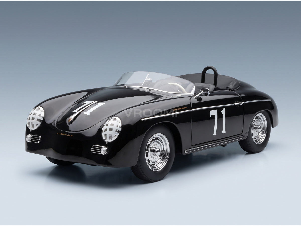 PORSCHE - 356 SPEEDSTER N 71 1955 - BLACK - front three-quarter view