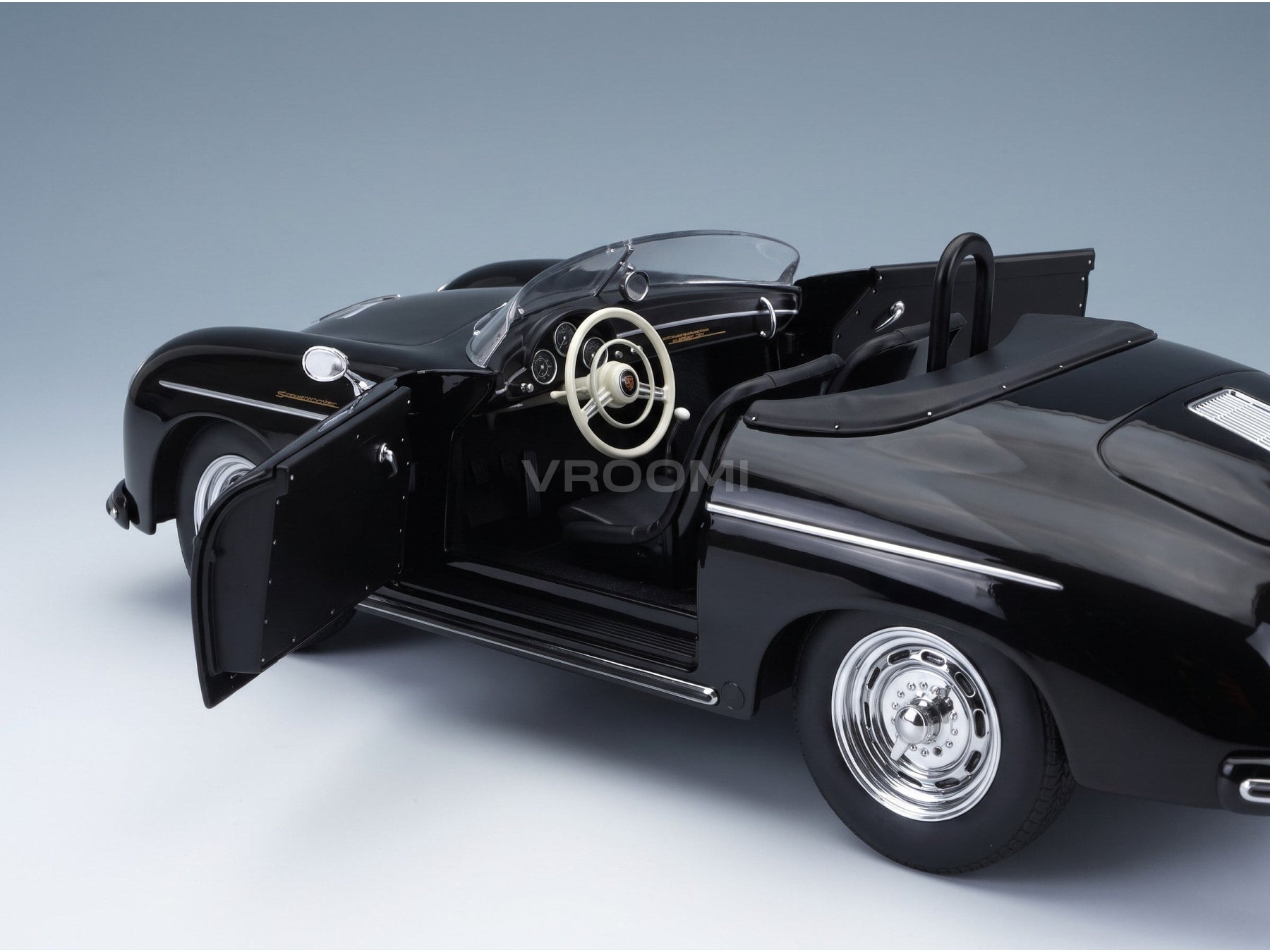 Porsche 356 Speedster No. 71 1955 Black KK Scale 1:12 scale model - interior