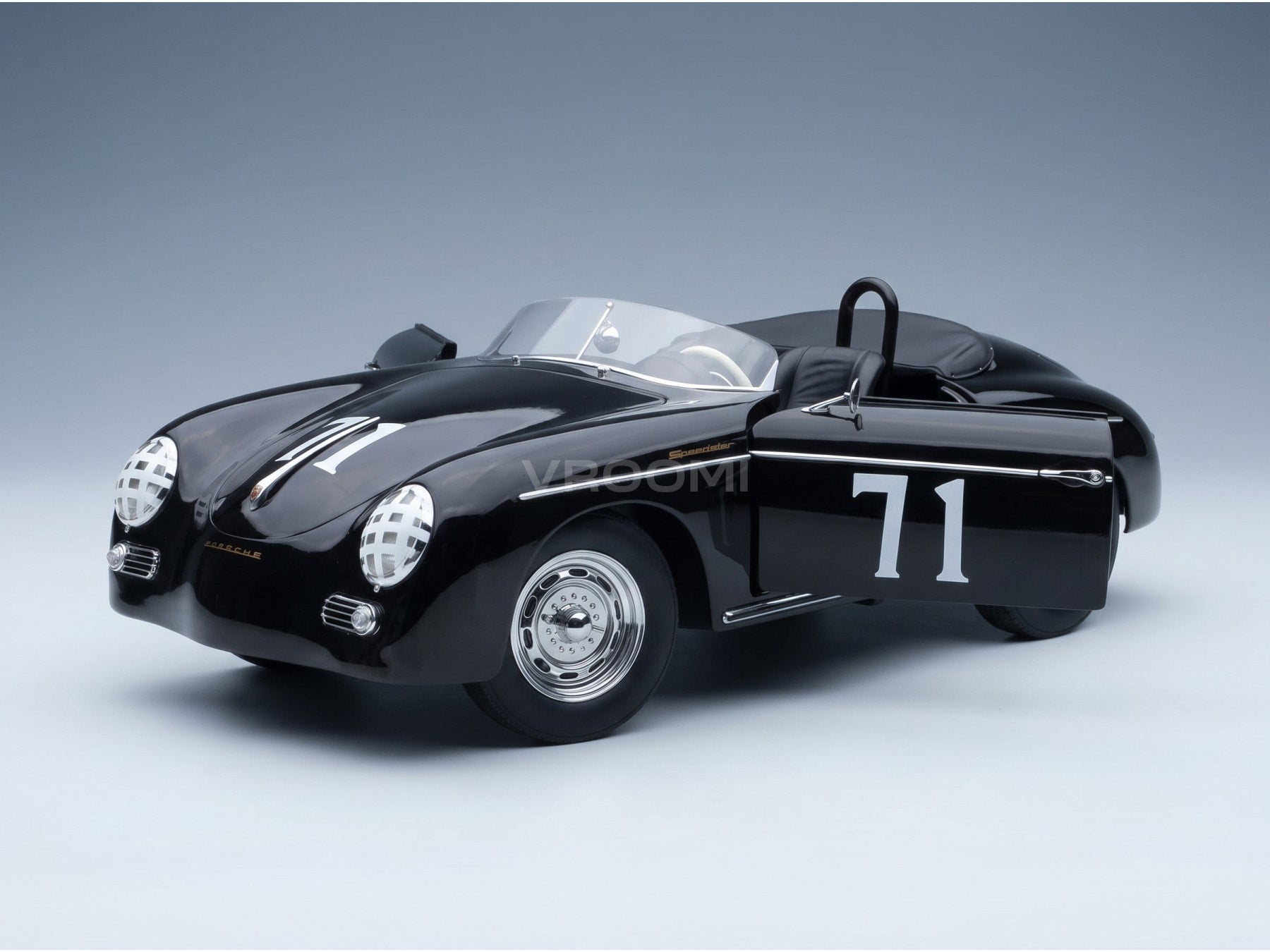 Porsche 356 Speedster No. 71 1955 Black KK Scale 1:12 scale model - opening parts
