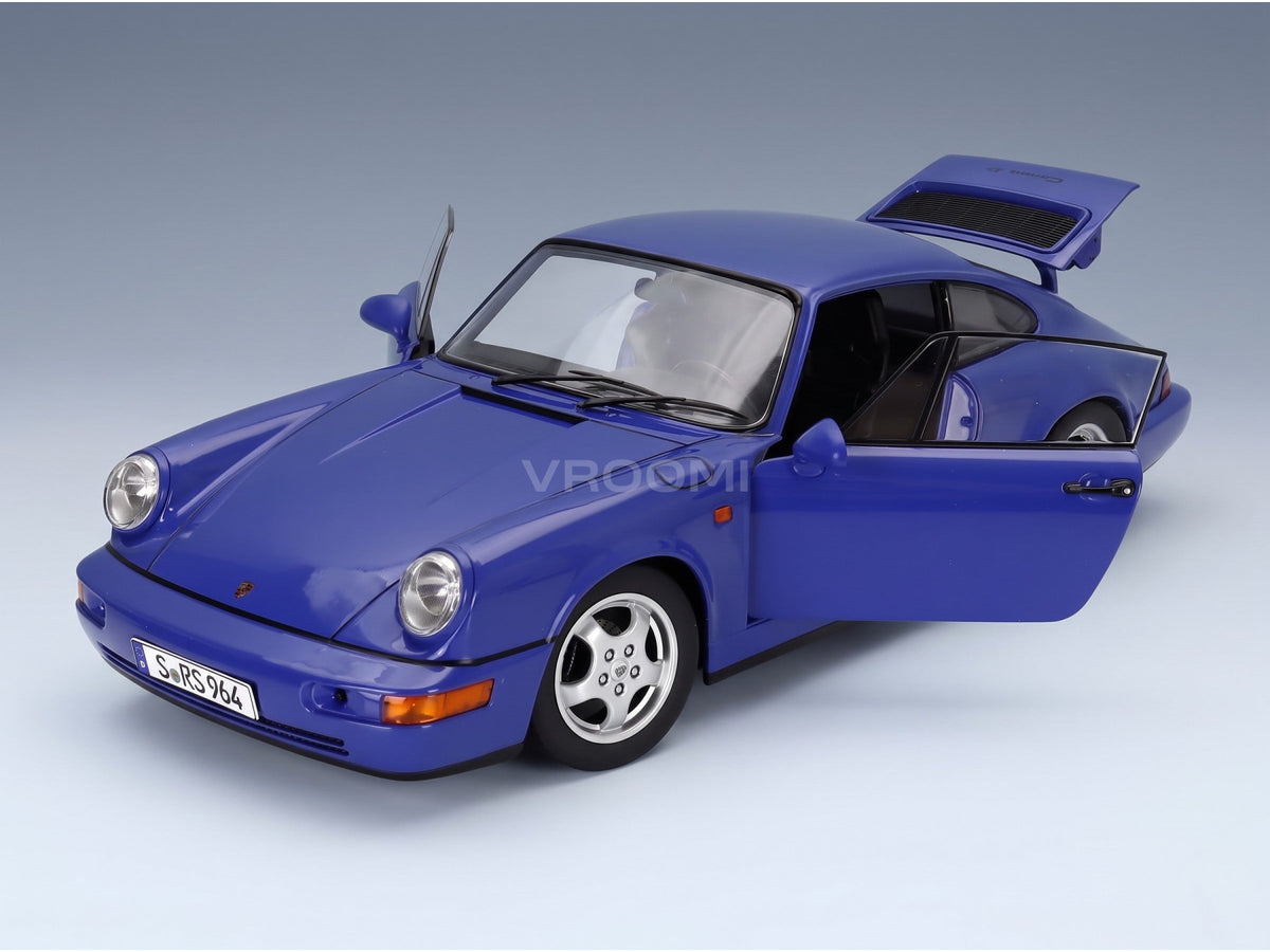 Porsche 911 964 RS Coupé 1992 Blue Cup Rims KK Scale 1:12 scale model - opening parts