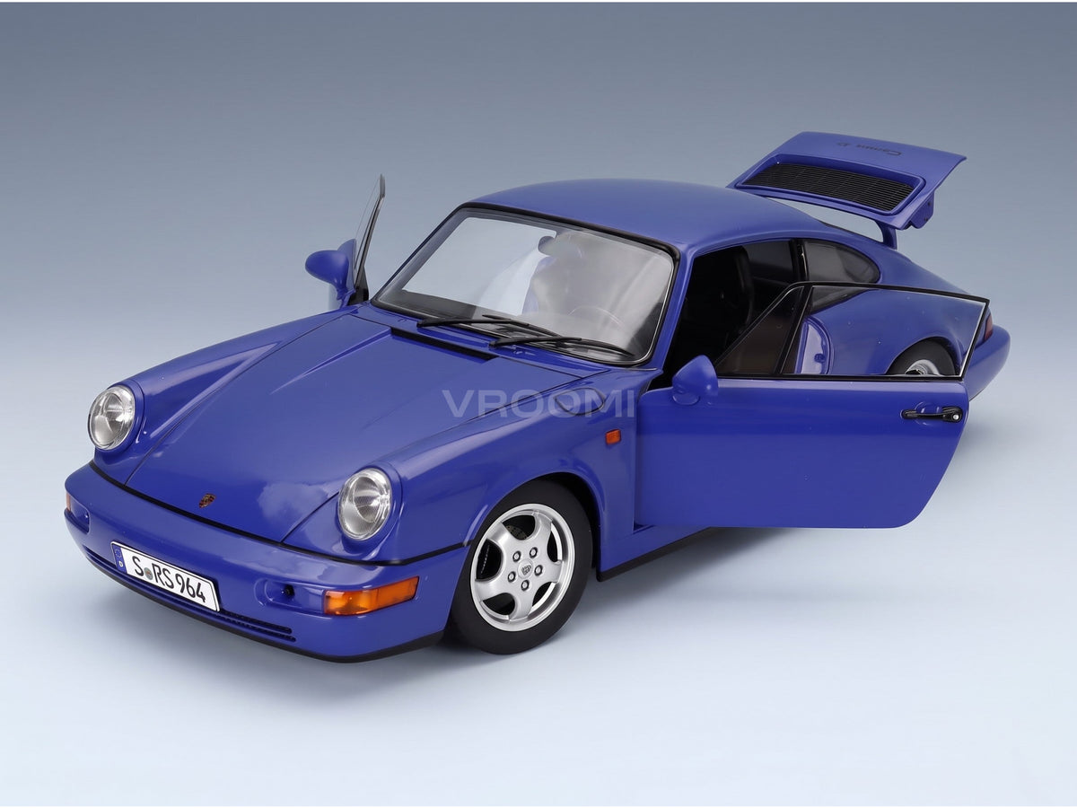 Porsche 911 964 RS Coupé 1992 Blue Cup Rims KK Scale 1:12 scale model - opening parts