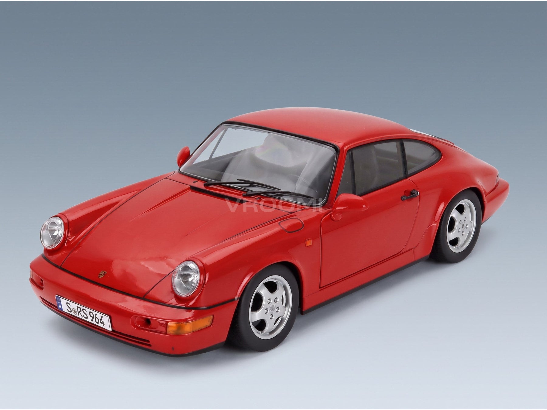 Porsche 911 964 RS Coupé 1992 Red Cup Rims KK Scale 1:12 scale model - front three-quarter view