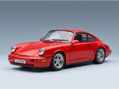 Porsche 911 964 RS Coupé 1992 Red Speedline Rims KK Scale 1:12 scale model - front three-quarter view