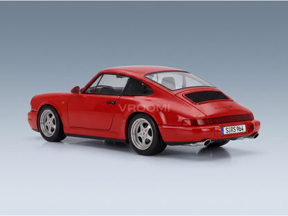 Porsche 911 964 RS Coupé 1992 Red Speedline Rims KK Scale 1:12 scale model - rear three-quarter view