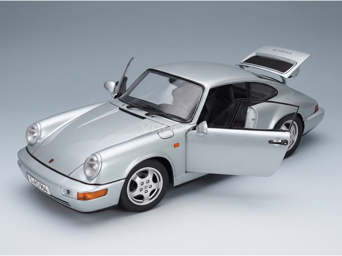 Porsche 911 964 RS with Cup Rims 1992 Polar White KK Scale 1:12 scale model - opening parts