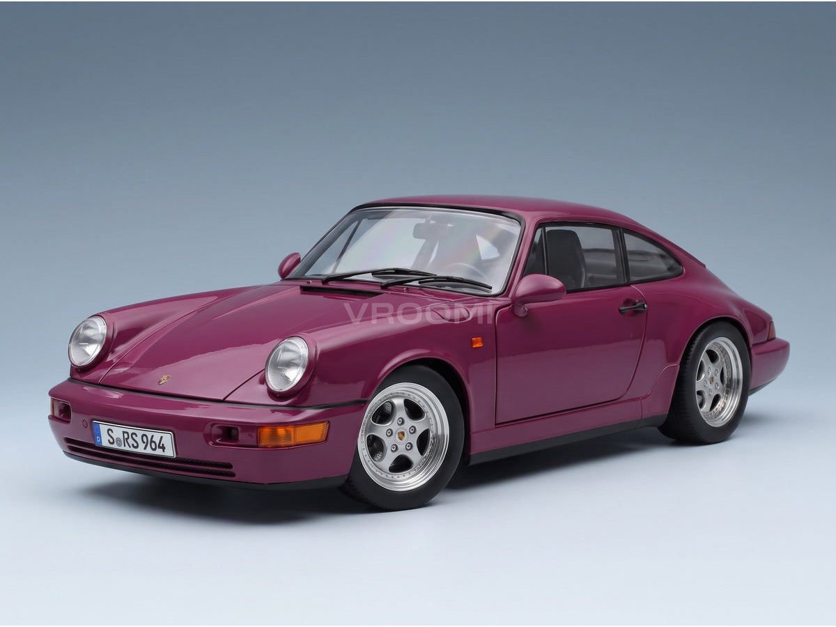 Porsche 911 964 RS with Speedline Rims 1992 Ruby Red KK Scale 1:12 scale model - front three-quarter view