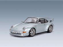 Porsche 911 993 GT2 Coupé 1996 Silver Speedline Rims KK Scale 1:18 scale model - front three-quarter view
