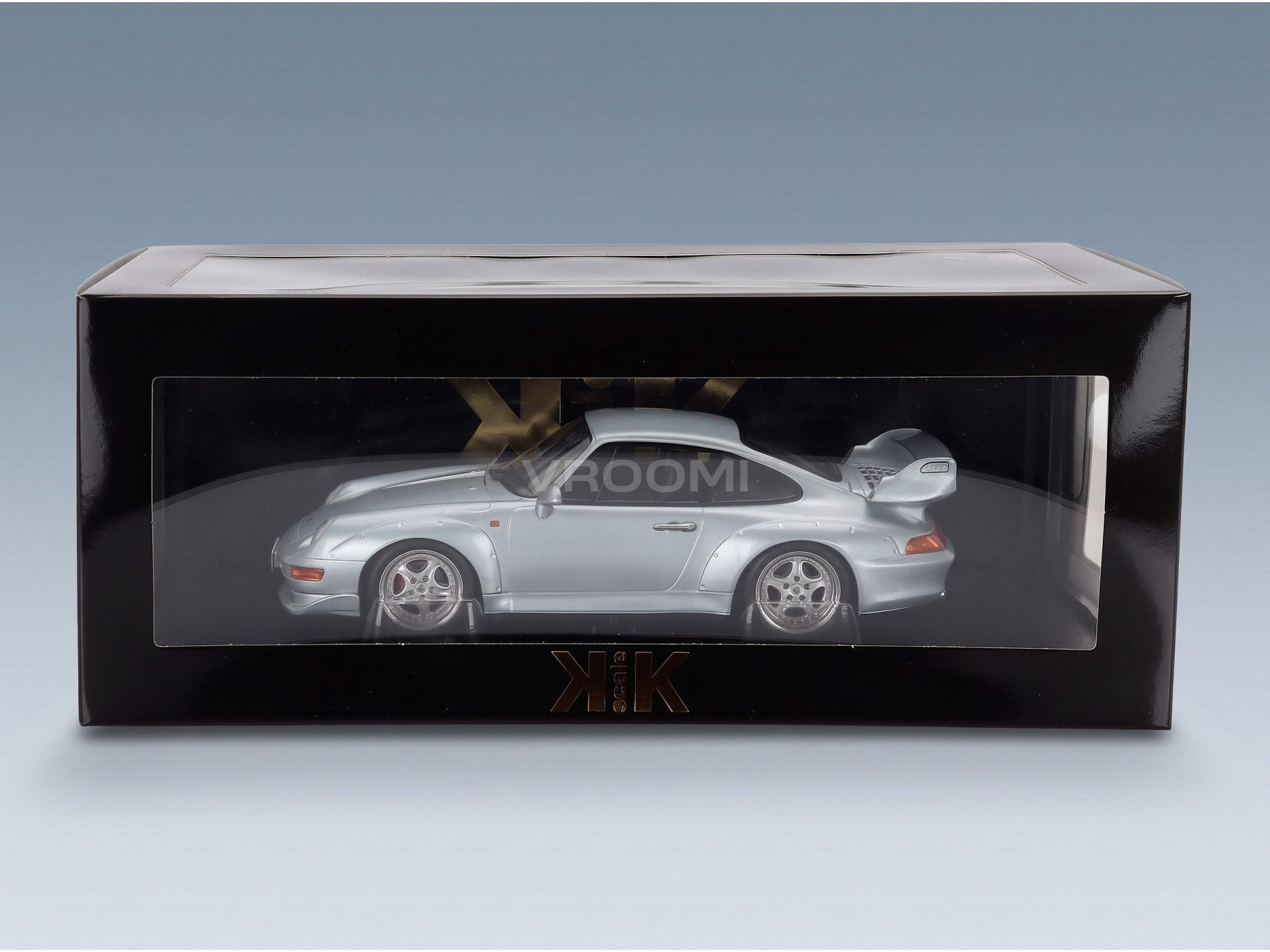 Porsche 911 993 GT2 Coupé 1996 Silver Speedline Rims KK Scale 1:18 scale model - original packaging