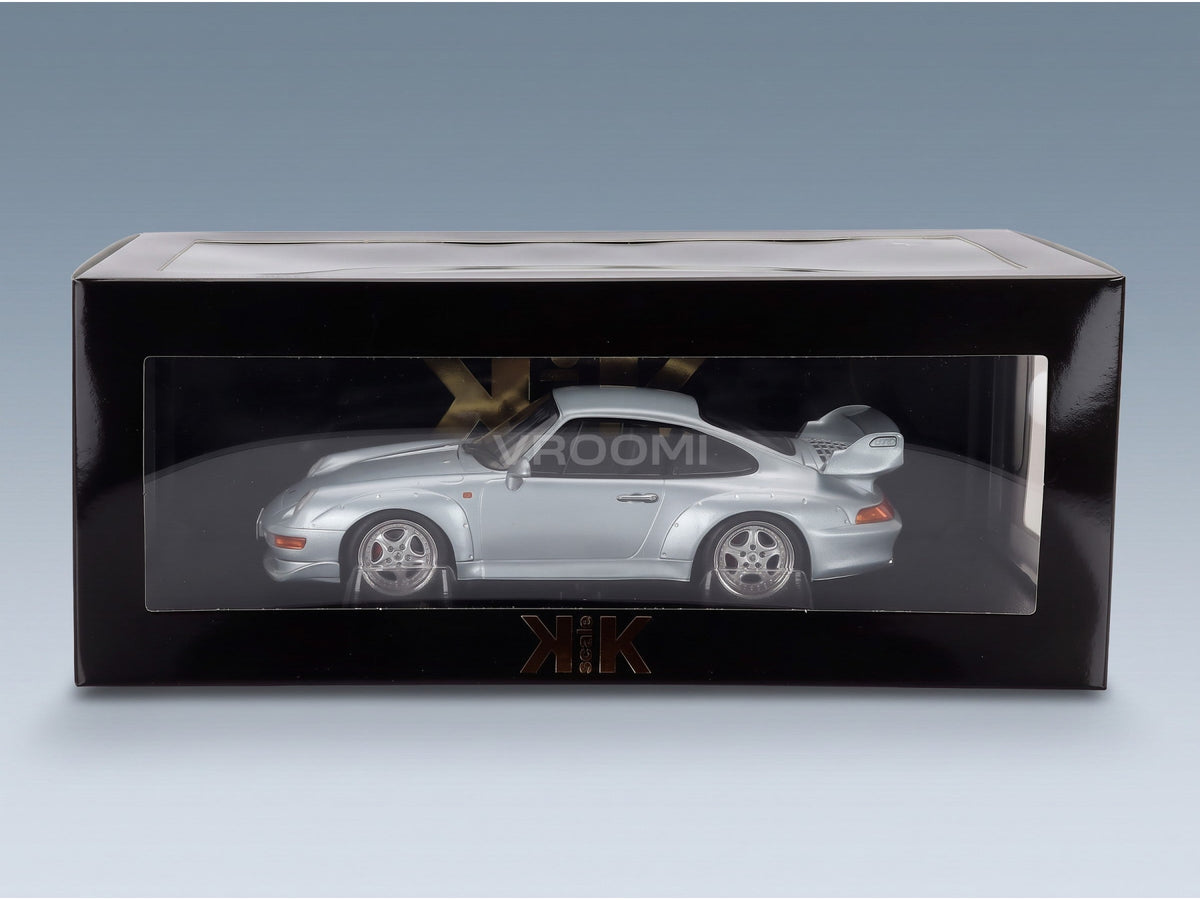 Porsche 911 993 GT2 Coupé 1996 Silver Speedline Rims KK Scale 1:18 scale model - original packaging