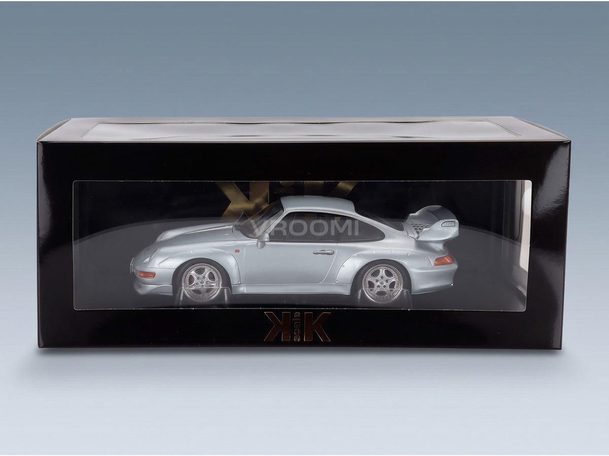 Porsche 911 993 GT2 Coupé 1996 Silver Speedline Rims KK Scale 1:18 scale model - original packaging