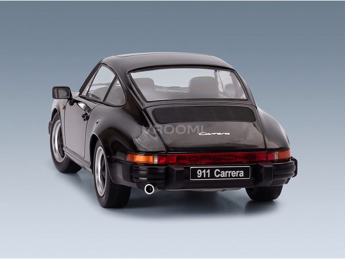 Porsche 911 Carrera Coupe 1983 Black KK Scale 1:18 scale model - rear three-quarter view