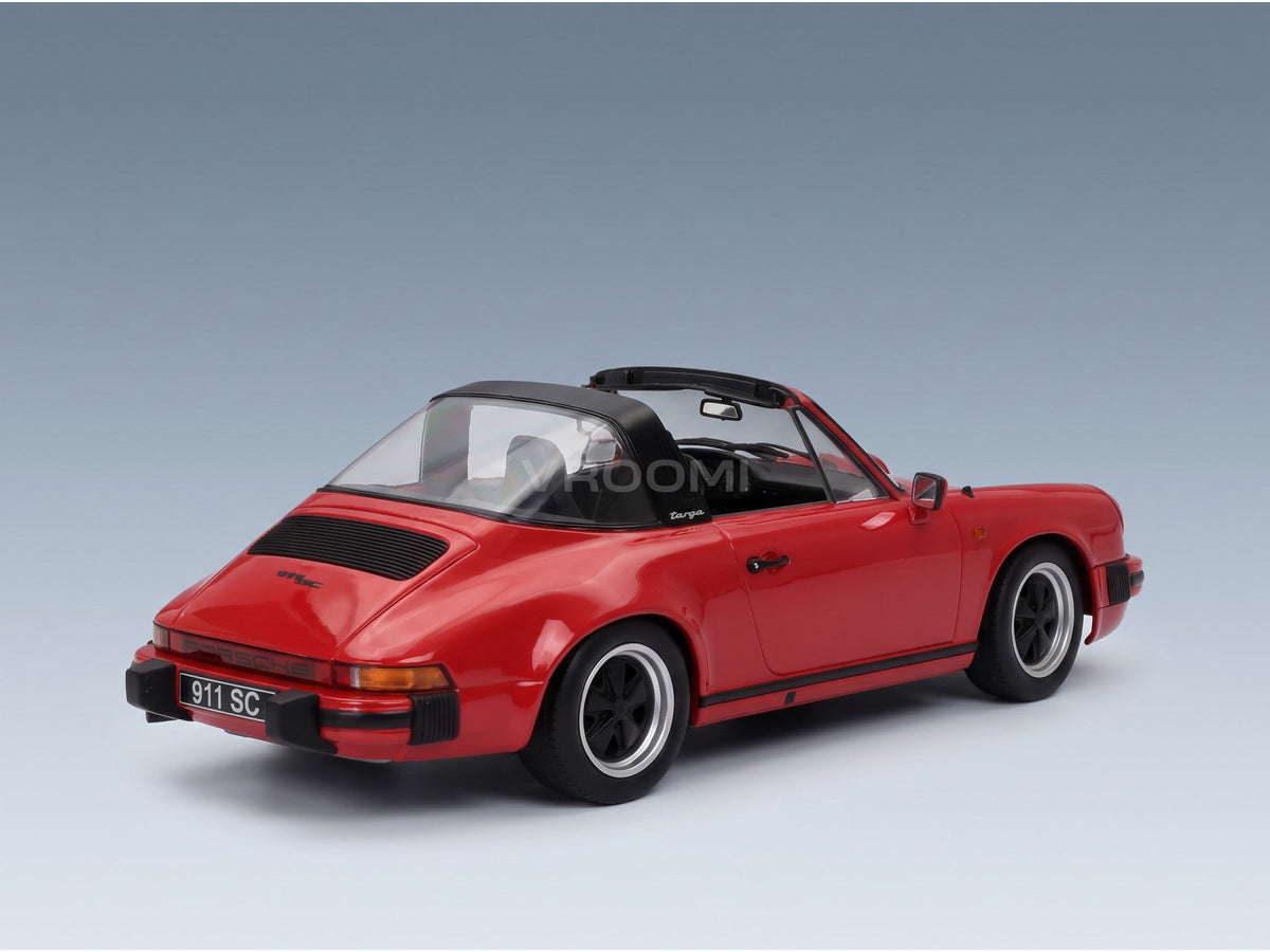 Porsche 911 SC Targa 1983 Red KK Scale 1:18 scale model - rear three-quarter view
