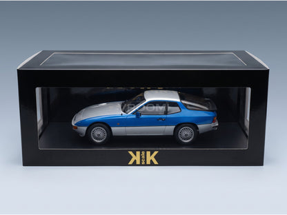 Porsche 924 Turbo Coupé 1986 Silver Blue Metallic KK Scale 1:18 scale model - original packaging