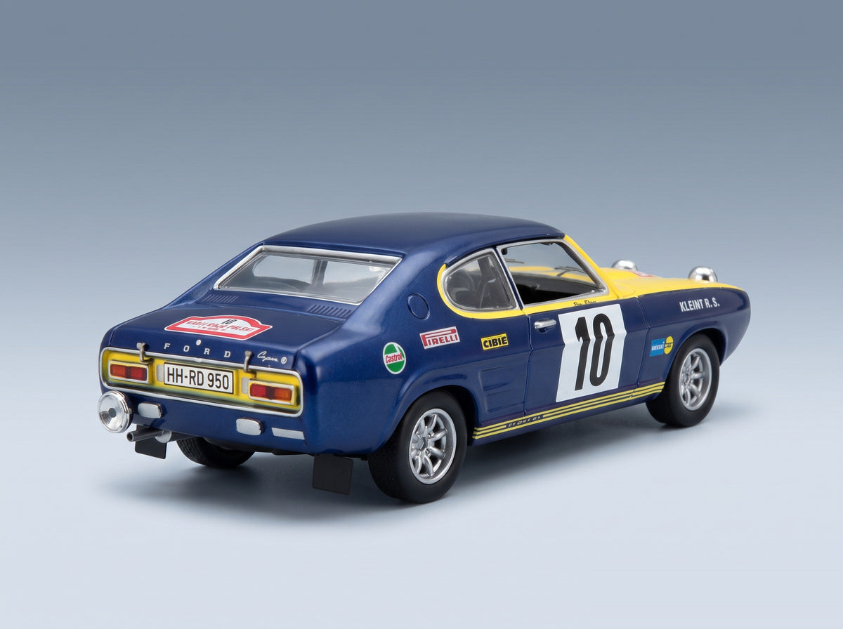 Ford Capri 2600 RS No. 10 W. Rohrl Rally Rajd Polski 1972 IXO Models 1:43 scale model - rear three-quarter view