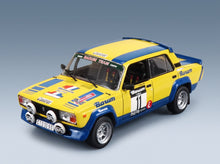 Fiat 2105 VFTS No. 11 M. Lank T. Milo 2nd Rally Valasska Zima 1984 IXO Models 1:43 scale model - front three-quarter view