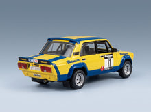 Fiat 2105 VFTS No. 11 M. Lank T. Milo 2nd Rally Valasska Zima 1984 IXO Models 1:43 scale model - front three-quarter view, top down