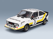 Skoda 160RS MTX No. 3 V. Blahna P. Scovanek Rally Valašská Zima 1984 Night Version IXO Models 1:43 scale model - front three-quarter view