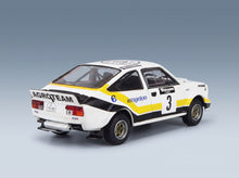 Skoda 160RS MTX No. 3 V. Blahna P. Scovanek Rally Valašská Zima 1984 Night Version IXO Models 1:43 scale model - front three-quarter view, top down