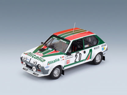 Fiat Ritmo 75 Abarth Alitalia No. 20 Attilio Bettega Maurizio Perissinot Rally Monte Carlo 1979 Night Version IXO Models 1:43 scale model - front three-quarter view