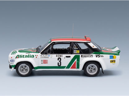 Fiat 131 Abarth Team Alitalia No. 3 Markku Alen Ilkka Kivimäki 3rd Rally Monte Carlo 1979 IXO Models 1:43 scale model - side view