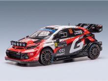 TOYOTA - YARIS GR WRC RALLY1 HYBRID TEAM TOYOTA GAZOO RACING WRT (night version) N 18 RALLY MONTECARLO 2026 TAKAMOTO KATSUTA - AARON JOHNSTON - RED WHITE BLACK scale model - front three-quarter view