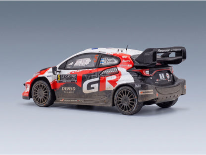 Toyota GR Yaris Rally1 Hybrid Toyota Gazoo Racing WRT No. 5 Sami Pajari Rally Monte-Carlo 2026 Dirty Version IXO Models 1:43 scale model - rear three-quarter view