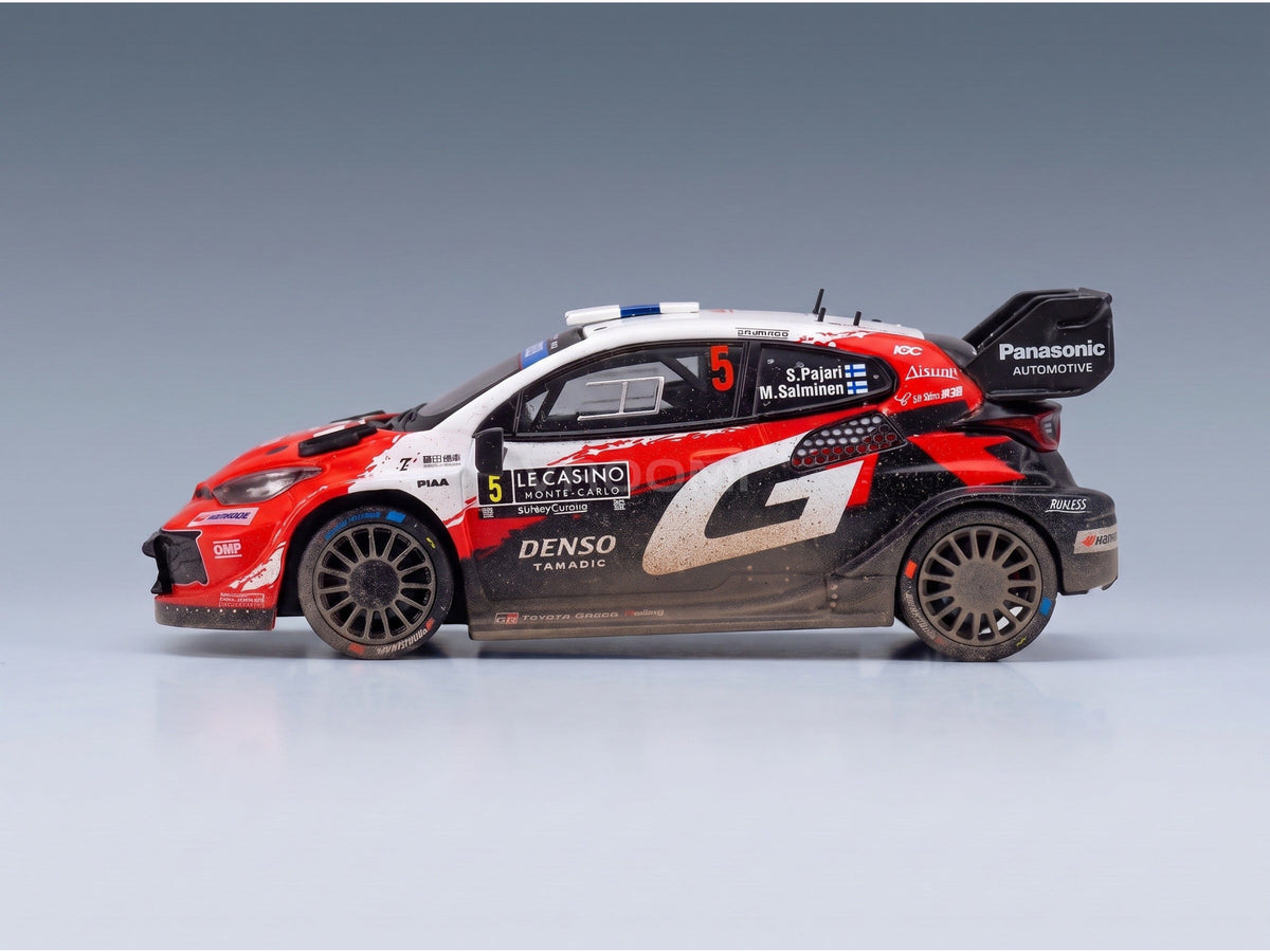 Toyota GR Yaris Rally1 Hybrid Toyota Gazoo Racing WRT No. 5 Sami Pajari Rally Monte-Carlo 2026 Dirty Version IXO Models 1:43 scale model - side view