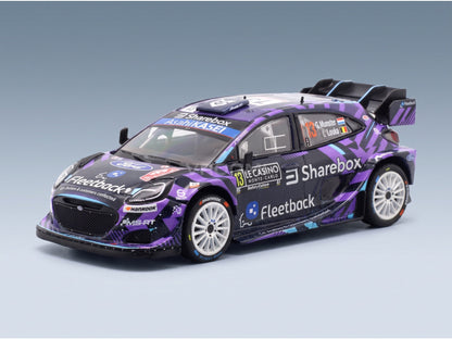Ford Puma Rally1 M-Sport Ford WRT No. 13 Munster Louka Rally Monte-Carlo 2026 IXO Models 1:43 scale model - front three-quarter view