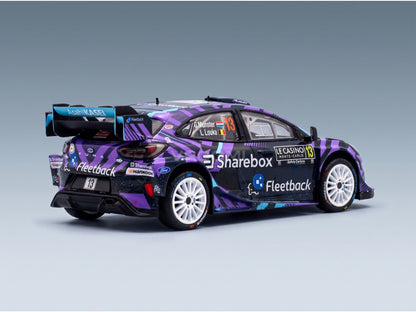 Ford Puma Rally1 M-Sport Ford WRT No. 13 Munster Louka Rally Monte-Carlo 2026 IXO Models 1:43 scale model - rear three-quarter view