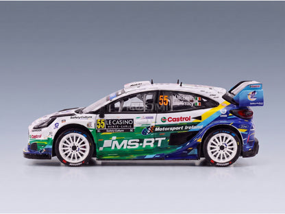 Ford Puma Rally1 M-Sport Ford No. 55 McErlean Treacy Rally Monte-Carlo 2026 IXO Models 1:43 scale model - side view