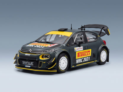 Citroën C3 WRC No. 20 P. Solberg A. Mikkelsen Rally Sardegna Italy 2020 IXO Models 1:43 scale model - front three-quarter view